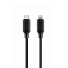 Gembird USB-C apa - Lightning apa 2.0 Adat és töltő kábel - Fekete (1,5m) (CC-USB2-CM8PM-1.5M)