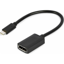  Gembird USB-C -&gt; DisplayPort 1.2 M/F adapter 0.15m fekete kábel és adapter