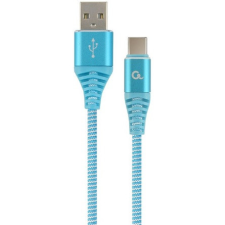  Gembird USB-C -&gt; USB 2.0 A M/M adatkábel 2m kék-fehér szövet borítás kábel és adapter