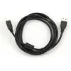 Gembird USB Összekötő Fekete 3m CCFB-USB2-AMBM-3M
