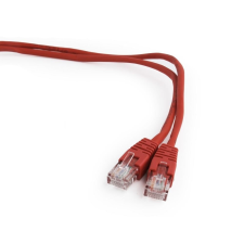 Gembird UTP CAT5e patch kábel 0.25m, piros (PP12-0.25M/R) kábel és adapter