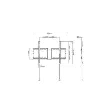 Gembird WM-80F-01 TV mount/stand 2.03 m (80") Black tv állvány és fali konzol