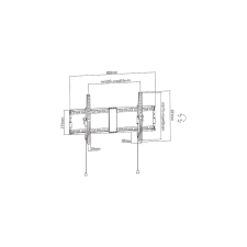 Gembird WM-90T-01 TV mount/stand 2.29 m (90") Black tv állvány és fali konzol