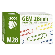  Gemkapocs ICO M28 28mm színes gemkapocs, tűzőkapocs