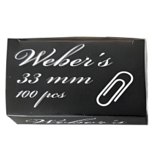 Gemkapocs WEBER'S 33mm nikkel 100db/dob gemkapocs, tűzőkapocs