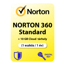 Gen Digital Inc. Norton 360 Standard + 10 GB Cloud Storage (1 eszköz / 1 év) (Előfizetés) (Elektronikus licenc) karbantartó program