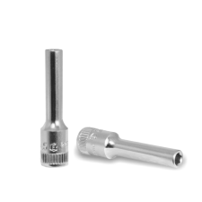 GENIUS TOOLS Dugókulcs - crowafej 1/4" 6 lap hosszú  4,0 mm Genius dugókulcs