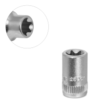 GENIUS TOOLS Dugókulcs - crowafej 1/4" belső torx E11 Genius dugókulcs