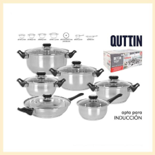  Genova indukciós acél 12 részes konyhai edény készlet QT-4910212IN edény