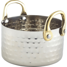 GenWare Tálalótál rozsdamentes acél, kalapált felület, magasság: 50 mm, átmérő: 92 mm konyhai eszköz