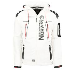 Geographical Norway férfi kabát TECHNO softshell, S Fehér férfi kabát, dzseki
