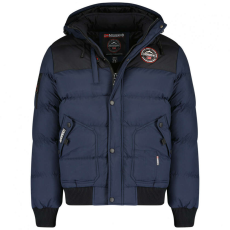  GEOGRAPHICAL NORWAY férfi kabát VOLVA MEN JKT 005 téli, steppelt kabát kapucnival, L Sötétkék