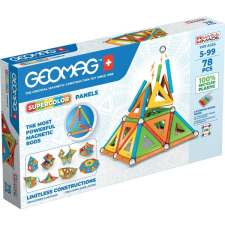 Geomag Supercolor Panels: 78 darabos készlet mágneses építőjáték