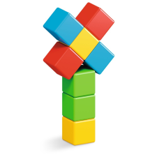 Geomagworld Geomag Magicube 8 darabos mágneses építőjáték készlet (G054) kreatív és készségfejlesztő