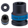  Gépi torx dugókulcs fej 1/2" rövid E 20