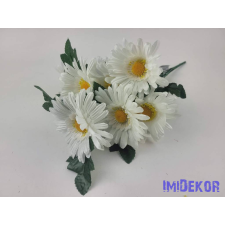  Gerbera 7 ágú csokor 42 cm - Fehér dekorációs kellék