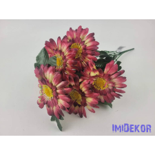  Gerbera 7 ágú csokor 42 cm - Lilás Burgundi dekorációs kellék