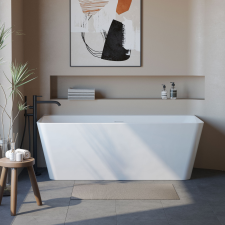  GERDA fényes fehér szabadonálló kád kád, zuhanykabin