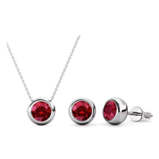 Gerda Swarovski kristályos szett - Garnet ékszer szett