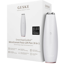 Geske 6 in 1 MicroCurrent Face-Lift Arcfeszesítő készülék alkalmazással gyöngyház fehér bőrápoló eszköz