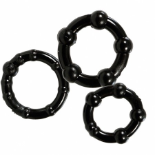  Get Hard 3 db-os péniszgyűrű szett (fekete) péniszgyűrű