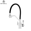 GetWell Pelikan-SP, két karos, 3 utas, kihúzható zuhanyfejes Konyhai Csap Víztisztítókhoz Fehér és Króm színben