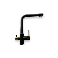 GetWell Simple 2 karos, 3 utas Konyhai Csap Víztisztítókhoz Fekete-Arany színben csaptelep