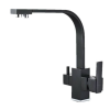 GetWell Square 2 karos, 3 utas Konyhai Csap Víztisztítókhoz Fekete színben