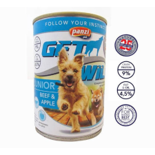 GetWild Panzi Getwild Junior (Marha,alma) konzerv - Kölyök kutyák részére (415g) kutyaeledel