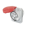Gewiss Ipari dugalj beépíthető 3P+E 400V(50+60Hz) piros ferde 16A IP44 műanyag IEC309HP GEWISS - GW62209H