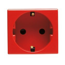 Gewiss System 162 dugalj földelt gyerekzárral piros IP41 modultartó csavaros GEWISS - GW20297 villanyszerelés