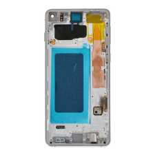 GH82-18850A Samsung Galaxy S10 OLED kijelző érintővel Fehér kerettel, előlap mobiltelefon, tablet alkatrész