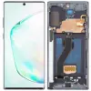  GH82-20900D Samsung Galaxy Note10 Plus OLED fekete LCD kijelző érintővel kerettel előlap (kis kijelzős 6,67", vastag kávás)