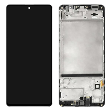  GH82-24168A Samsung Galaxy M51 OEM OLED kijelző érintővel fekete kerettel, előlap mobiltelefon, tablet alkatrész