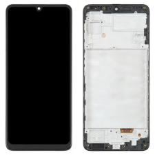 GH82-26866A Samsung Galaxy M22 OLED kijelző érintővel fekete kerettel előlap mobiltelefon, tablet alkatrész