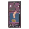  GH82-27487E Samsung Galaxy S22 Ultra 5G Eu ver. OLED kijelző érintővel Bordó kerettel előlap (kis kijelzős, vastag kávás)