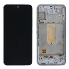  GH82-31233A Samsung Galaxy A54 Ezüst OLED kijelző érintővel kerettel előlap mobiltelefon, tablet alkatrész