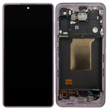  GH82-34223B Samsung Galaxy A55 OLED kijelző érintővel Lila (Lilac) kerettel, előlap mobiltelefon, tablet alkatrész
