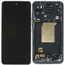 GH82-34223C Samsung Galaxy A55 OLED kijelző érintővel Kék (Navy) kerettel, előlap mobiltelefon, tablet alkatrész
