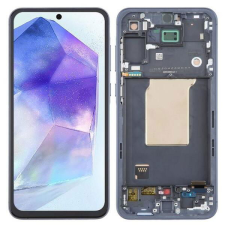 GH82-34223C Samsung Galaxy A55 TFT LCD kijelző érintővel fekete kerettel, előlap mobiltelefon, tablet alkatrész