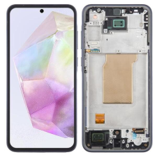 GH82-34223D Samsung Galaxy A35 OEM LCD kijelző, érintővel fekete kerettel, előlap mobiltelefon, tablet alkatrész