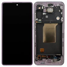 GH82-34223D Samsung Galaxy A55 OLED kijelző érintővel Lila (Lilac) kerettel, előlap mobiltelefon, tablet alkatrész