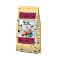 Gheda Chat&Chat Adult Beef & Peas 14kg macskaeledel