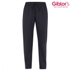 Giblor's Szakácsnadrág-fekete, gumis derékrésszel, svédzsebes modell