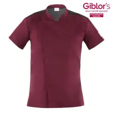 Giblor's THIAGO szakácskabát - BORDÓ munkaruha