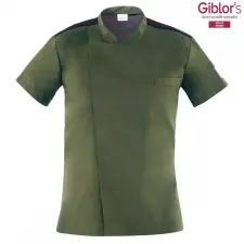 Giblor's THIAGO szakácskabát - military zöld munkaruha