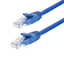  Gigabit Patch kábel UTP CAT6 26AWG, LSZH, 3m, kék kábel és adapter