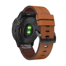 Gigapack 20mm bőr hatású QuickFit csatlakozású Garmin pótszíj barna (GP-149245) okosóra kellék