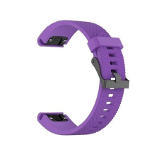Gigapack 20mm szilikon, QuickFit csatlakozású Garmin pótszíj rombusz mintás lila (GP-149211) okosóra kellék