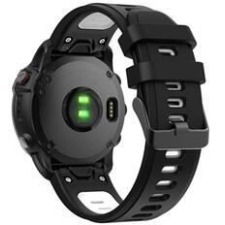 Gigapack 22mm szilikon, QuickFit csatlakozású Garmin pótszíj fekete-fehér (GP-149191) okosóra kellék